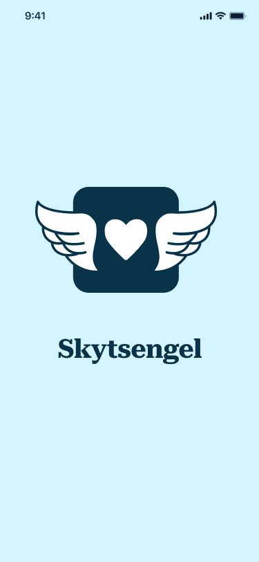 Landing screen shown when first opening the Skytsengel prototype
